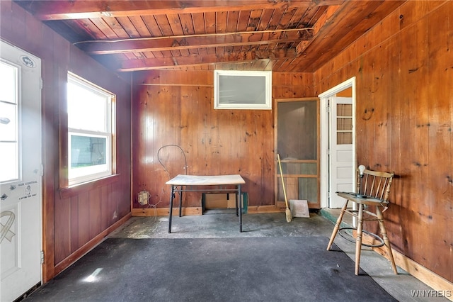 85 Pacific Ave, Lackawanna, NY 14218 - office featuring wooden walls and wood ceiling