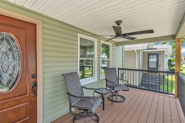 67 Amber St, Buffalo, NY 14220 - porch featuring a ceiling fan