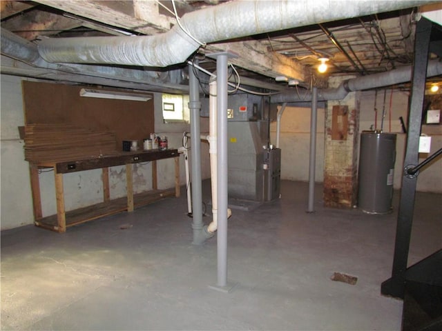 176 Selye Ter, Rochester, NY 14613 - basement featuring electric water heater and heating unit