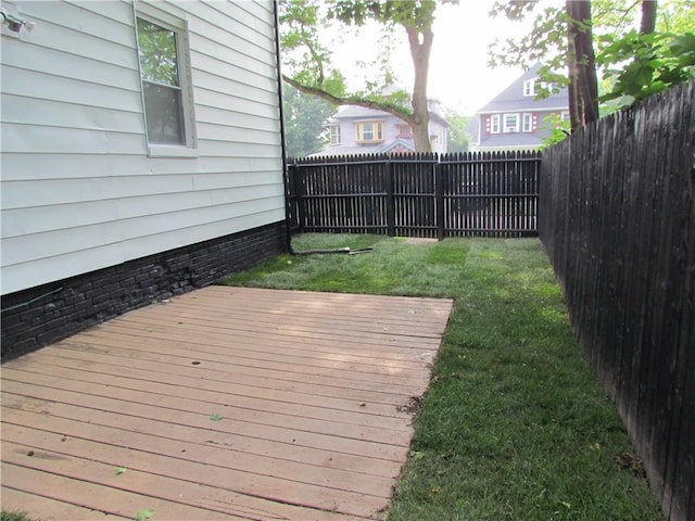 176 Selye Ter, Rochester, NY 14613 - wooden deck with a fenced backyard