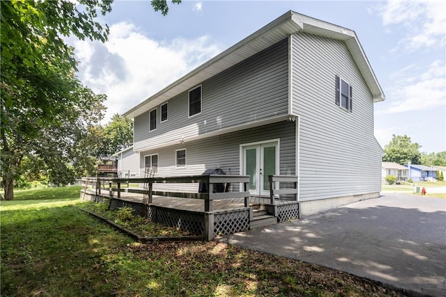 15 Dogwood Ln, Erwin, NY 14870 - rear view of house with a deck and french doors