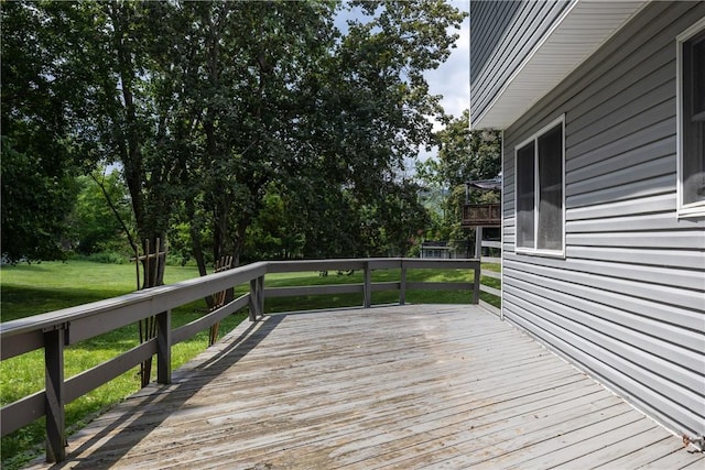 15 Dogwood Ln, Erwin, NY 14870 - wooden terrace with a yard