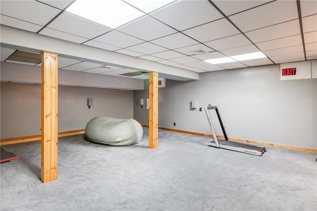 15 Dogwood Ln, Erwin, NY 14870 - finished basement featuring carpet flooring and a drop ceiling