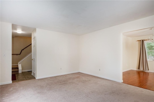 15 Dogwood Ln, Erwin, NY 14870 - empty room featuring carpet floors and stairs