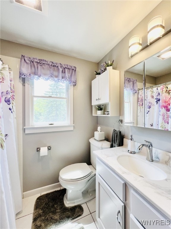 73 Eaglebrook Dr, Orchard Park, NY 14224 - bathroom with tile patterned flooring, vanity, and curtained shower