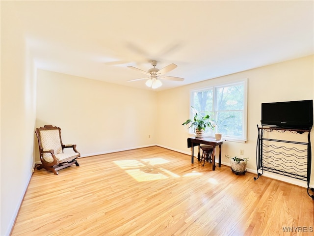 73 Eaglebrook Dr, Orchard Park, NY 14224 - sitting room with wood finished floors and a ceiling fan