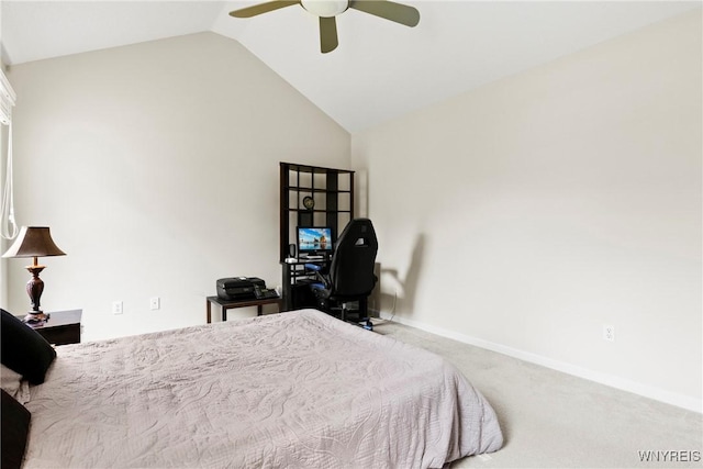 6 Fair Woods Dr, Amherst, NY 14221 - carpeted bedroom featuring lofted ceiling and ceiling fan