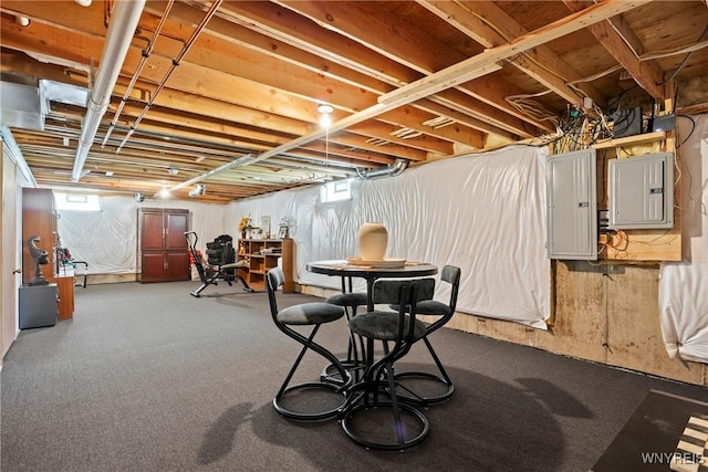 6 Fair Woods Dr, Amherst, NY 14221 - basement featuring electric panel and carpet flooring