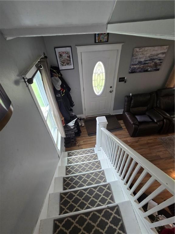 262 E 3rd St, Corning City, NY 14830 - foyer with wood finished floors