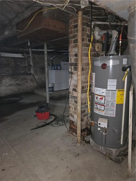 262 E 3rd St, Corning City, NY 14830 - unfinished below grade area featuring water heater