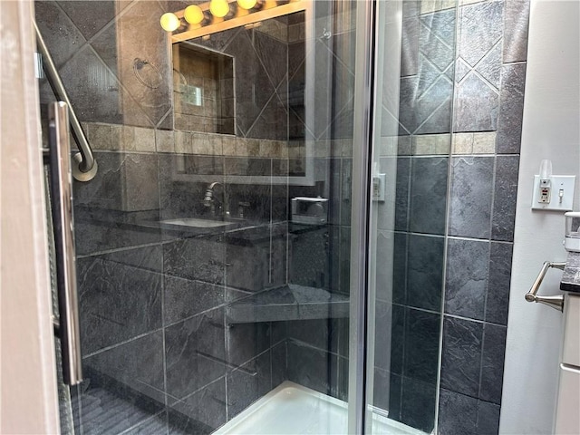 3265 Reading Rd, Reading, NY 14891 - full bathroom featuring a stall shower and a sink