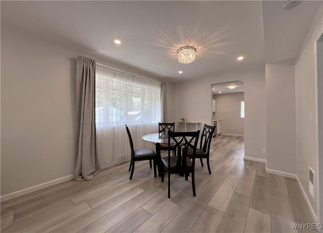 42 Argus St, Buffalo, NY 14207 - dining space featuring light wood finished floors and recessed lighting
