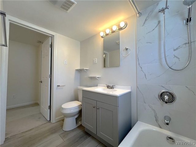 42 Argus St, Buffalo, NY 14207 - bathroom featuring wood finished floors, vanity, and shower / bath combination