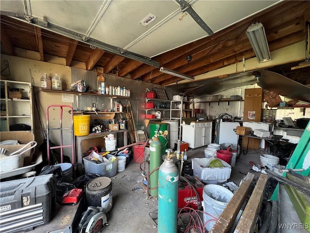 42 Argus St, Buffalo, NY 14207 - garage featuring separate washer and dryer