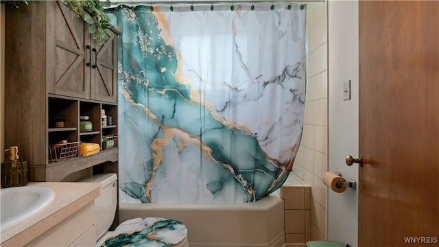 46 Alexander Ave, Cheektowaga, NY 14211 - bathroom with vanity and shower / bath combo with shower curtain