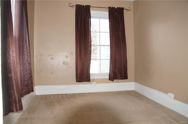 carpeted spare room with a wealth of natural light