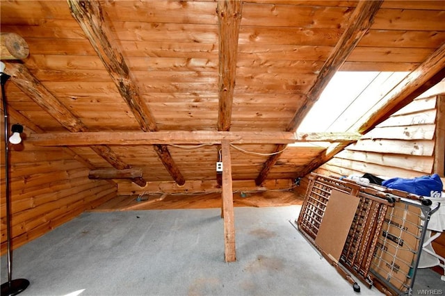 view of attic