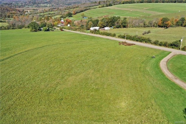 aerial view with a rural view