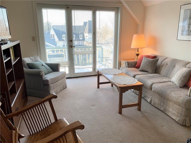 view of carpeted living room