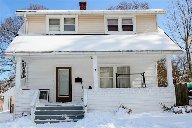 view of front facade with covered porch