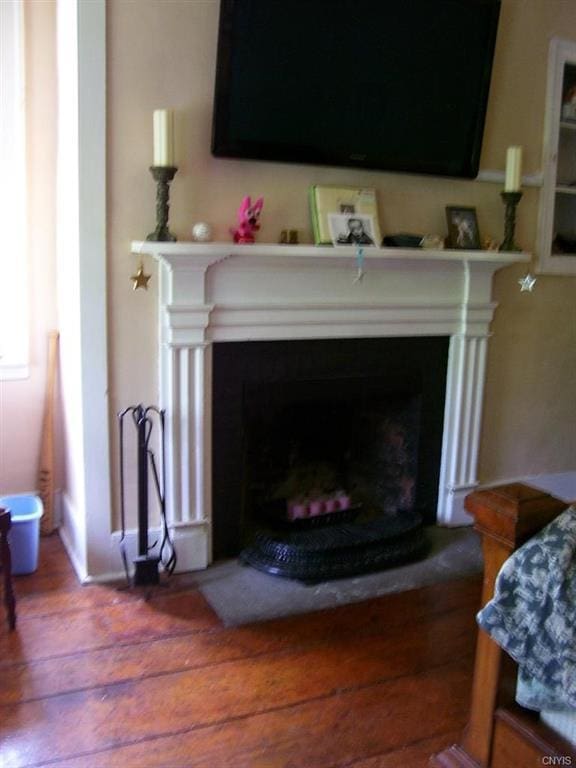 interior details with hardwood / wood-style floors