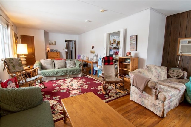 living room featuring wood-type flooring