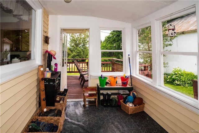 sunroom with plenty of natural light