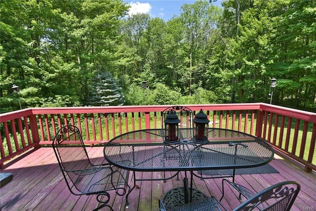 view of wooden terrace