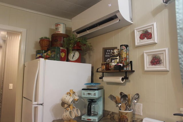 kitchen with white refrigerator