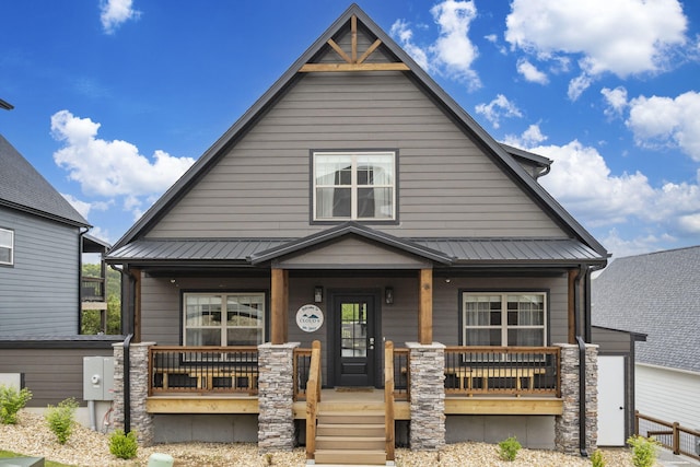 view of front of house with a porch