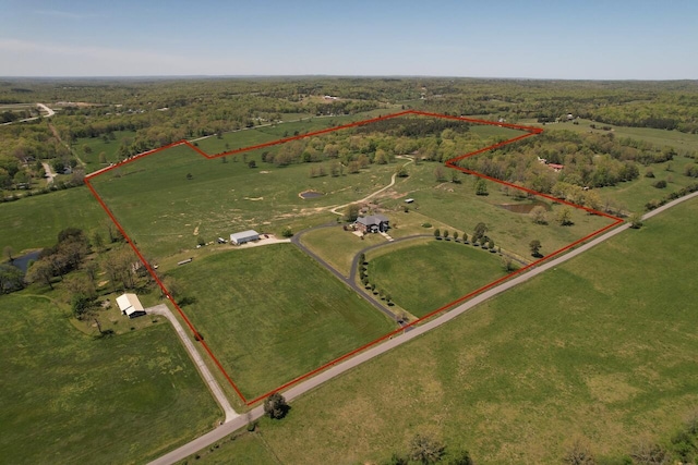 1179 County Road 1050, Willow Springs, MO 65793 - bird's eye view with a rural view