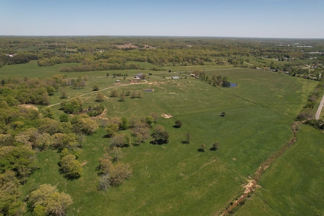 drone / aerial view featuring a rural view