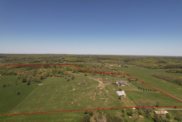 1179 County Road 1050, Willow Springs, MO 65793 - drone / aerial view featuring a rural view and a wooded view
