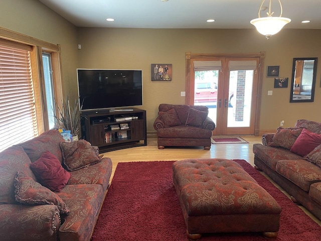 1179 County Road 1050, Willow Springs, MO 65793 - living area with baseboards, wood finished floors, and recessed lighting