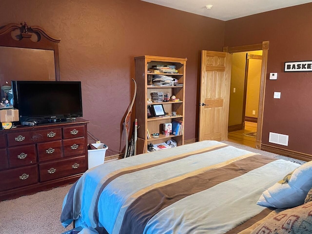 view of carpeted bedroom