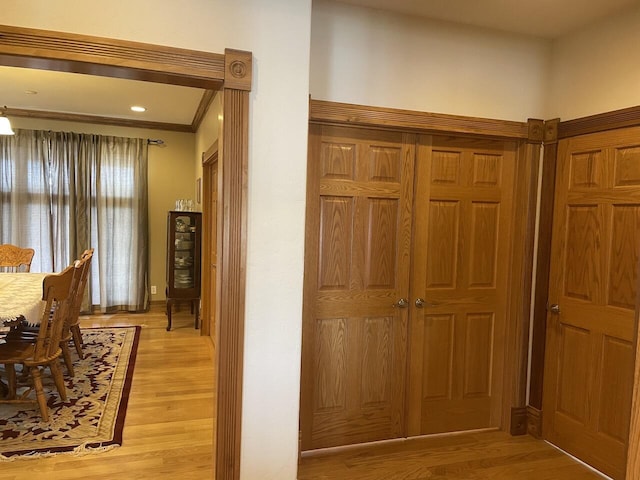 1179 County Road 1050, Willow Springs, MO 65793 - hall with crown molding and light wood-style flooring