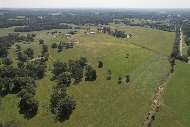 aerial view with a rural view