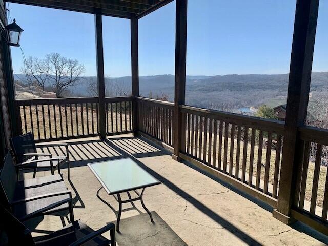 exterior space featuring a mountain view