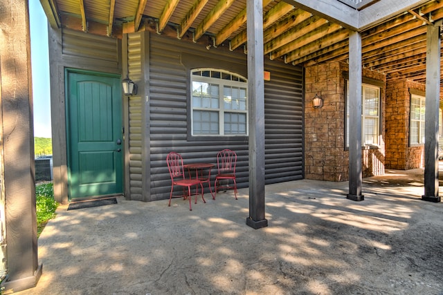 entrance to property featuring central AC unit