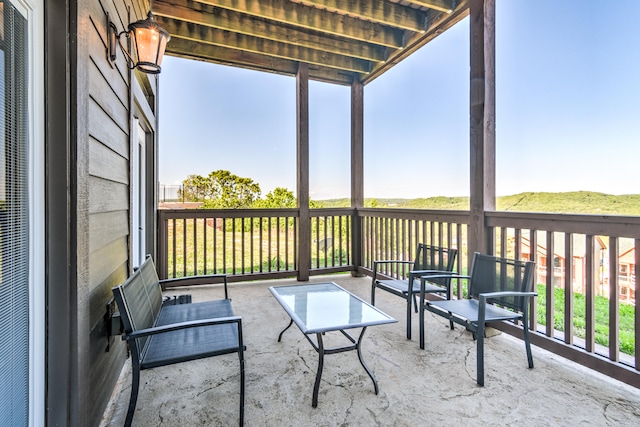 view of sunroom