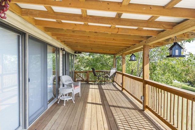 view of wooden deck