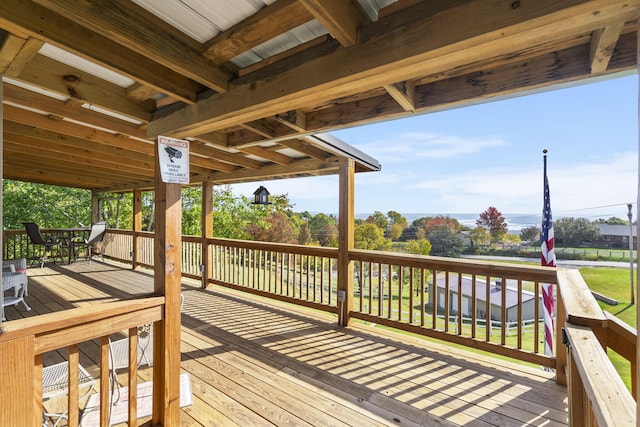 view of wooden deck