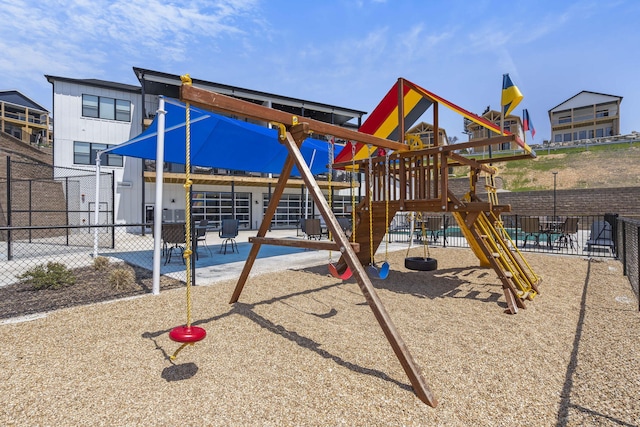 view of jungle gym