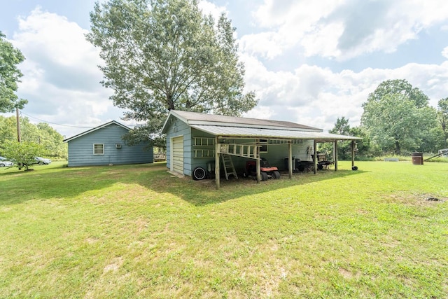 822 County Road 160, Fremont, MO 63941 - rear view of property with an outbuilding, a yard, metal roof, and a pole building