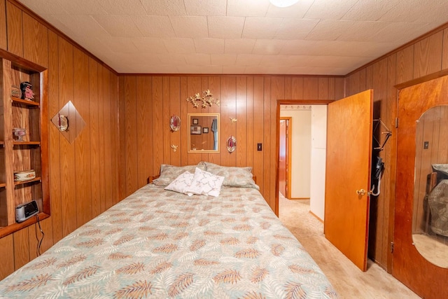 822 County Road 160, Fremont, MO 63941 - bedroom with light colored carpet and wooden walls