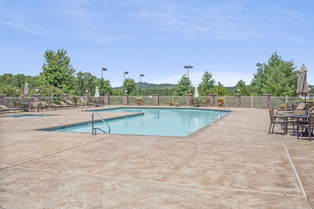 view of pool with a patio area