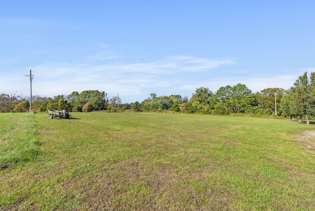 view of yard featuring a rural view