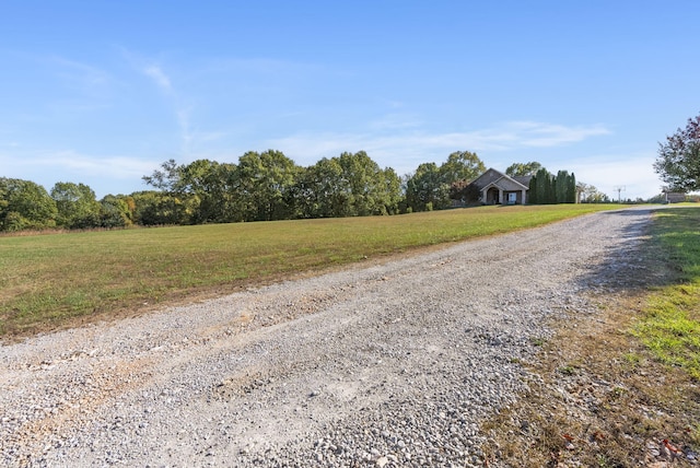 view of street with a rural view