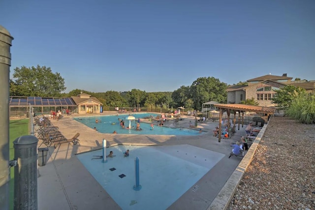 view of pool with a patio area