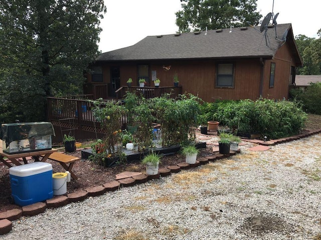 view of yard with a deck